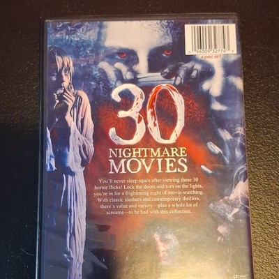 30 Nightmare Movies Horror DVD Box Set NR Full Screen Widescreen Over 21 Hours