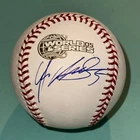 JUAN URIBE (Sox) Signed Official 2005 WORLD SERIES Baseball Beckett (BAS)