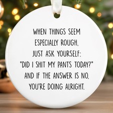 Funny Christmas Ornaments - Funny White Elephants Gifts - 2025 Christmas Orna...