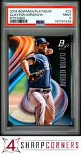 2018 BOWMAN PLATINUM #23 CLAYTON KERSHAW PITCHING POP 2 PSA 9