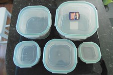 Lot de 5 boites hermétiques alimentaires, encastrables, Topkapi, couteaux offert