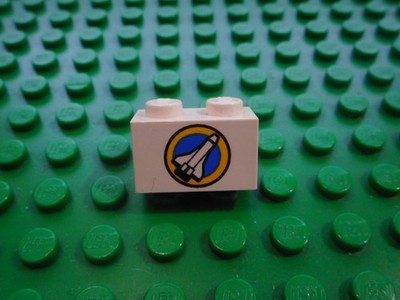Lego 3004pb010 Stein 1x2 Space Shuttle Logo Set 6456 6455 3067