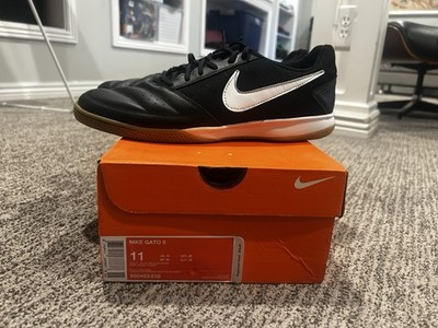 Nike Gato II Indoor Soccer Shoe Size 11 New In Box Black White Silver 2013 Rare