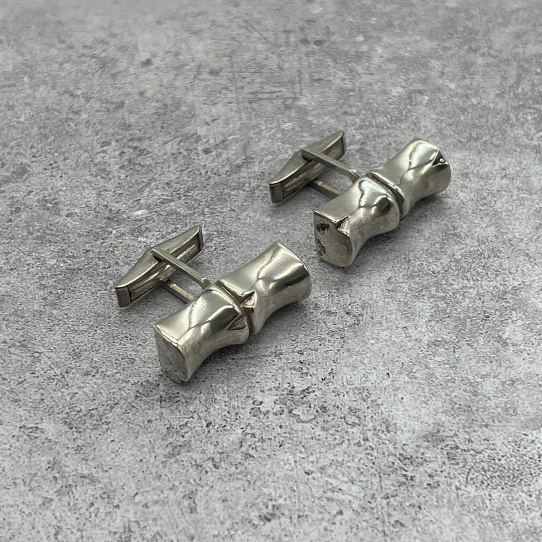 3147-1 人気✨Tiffany カフス SV925 スーツ　ビジネス TIFFANY & co Bamboo Cufflinks Silver 925 Business Men's Suit