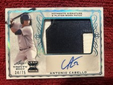 Leaf 2020 Trinity Antonio Cabello Rookie Patch Auto #PA-AC1 Platinum /75