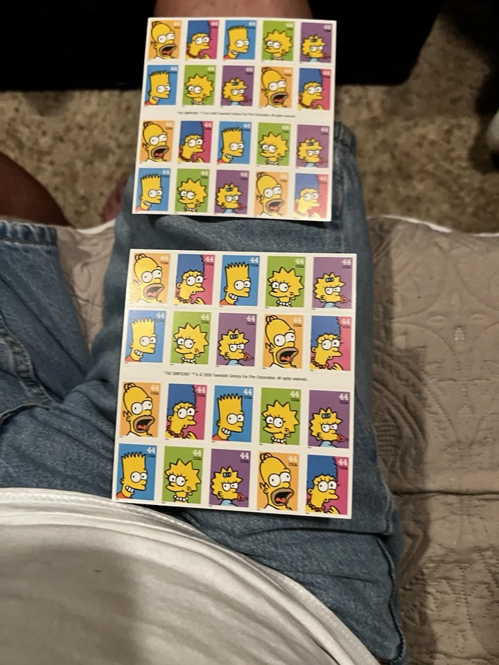 The Simpsons Collectible Stamps Sheet - Image 4 of 4