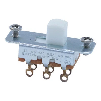 Switchcraft On/On DPDT Slide Switch Jaguar/Jazzmaster Style Pickup Selector (Wh…