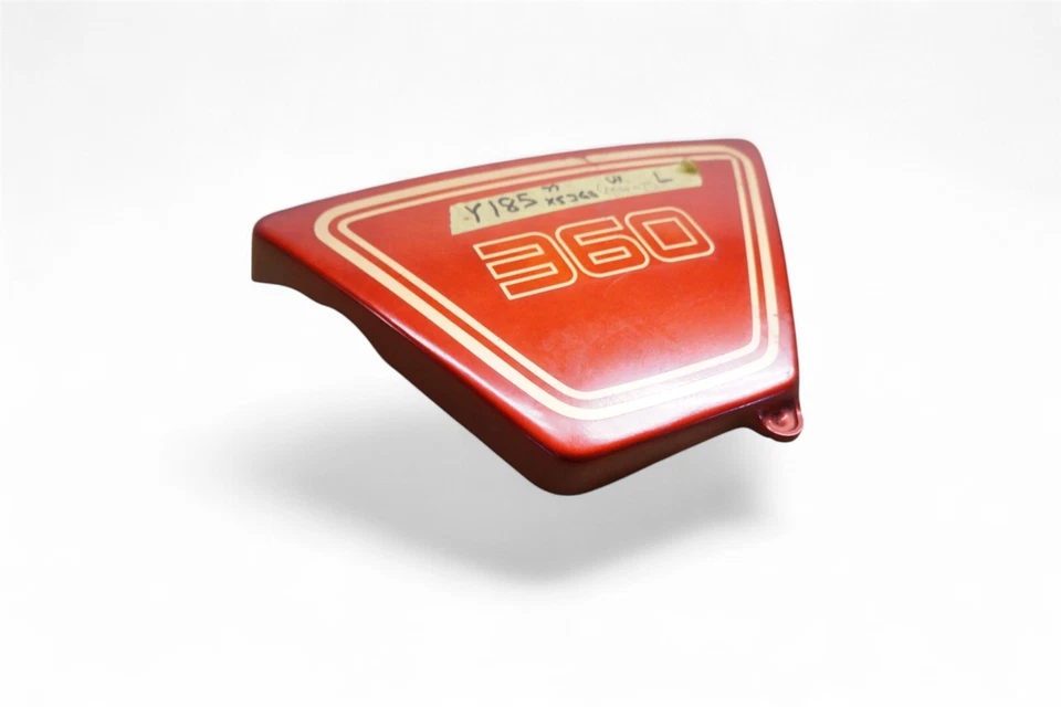 1976 Yamaha XS360 Xs 360 Red LEft side cover panel Y185 *AH33 - Image 2 of 4
