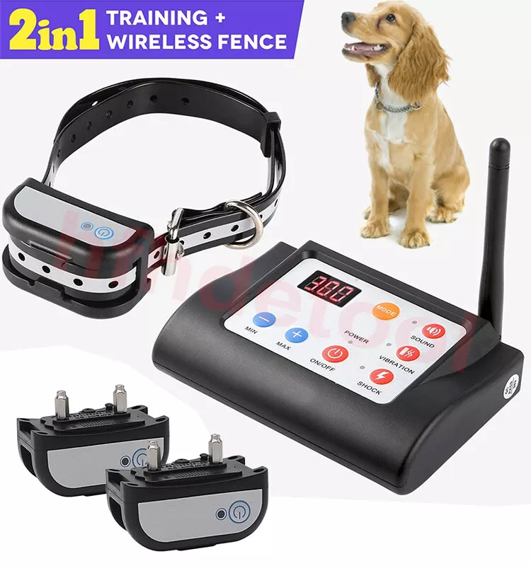 Pet Dog Wireless Electric Fence Containment System Training Collar