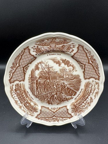 8-VTG Alfred Meakin Bread Plates Fair Winds Original USS Constitution 7" (#486) - Picture 3 of 5