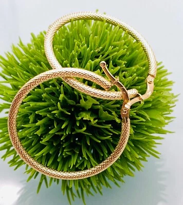 29,5 mm CREOLEN 750 GELBGOLD 18 KT Gold Ohrringe *rund*👍 *W O W* super Trend - Bild 1 von 4