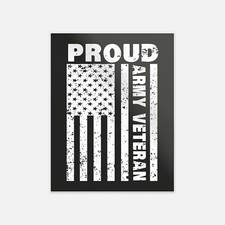 Army Veteran Proud USA Flag Vinyl Sticker Decal