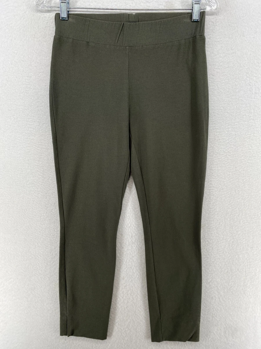 Washable Stretch Crepe Pant with Slits