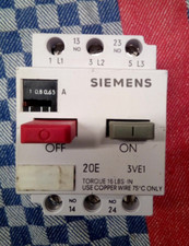 SIEMENS, Motorschutz - Leistungsschalter, Typ: 3VE 1020, 0,63 - 1,0 A,  MoSchu