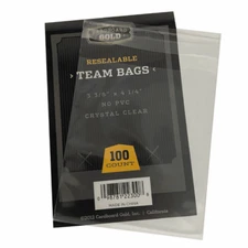 CBG Team BAGS Lots of 100, 200, 300, 400, 500, 1000, 5000 Resealable SLEEVES