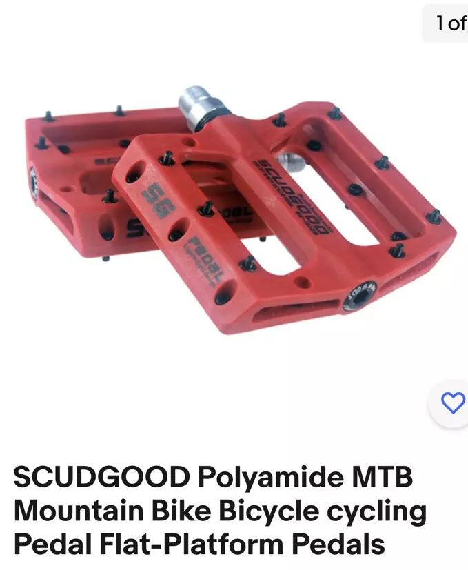 Scudgood SG MTB bicycle pedals Red