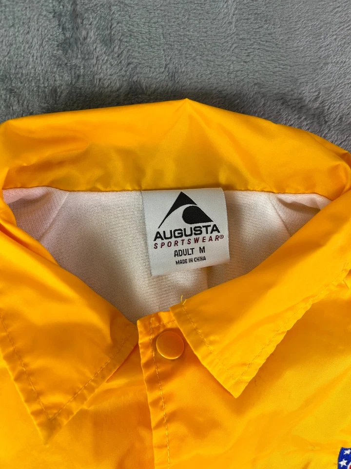 Vintage Freedom Hill Yellow Coaches Windbreaker Jacket M Augusta USA Patch 80s - Image 3 of 4