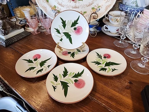 5 Stangl Pottery 6" Plates Thistle Trenton New Jersey