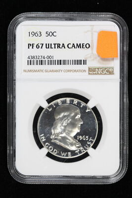 1963 Proof Franklin Half Dollar NGC PF 67 Ultra Cameo 336M | eBay