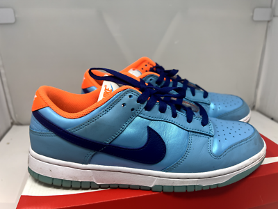 Nike Dunk Low SE Baltic Blue Total Orange Sneakers HQ1538  display picture 2