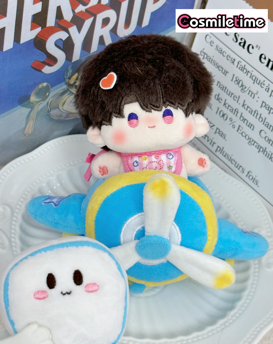 Love and deepspace Xia Yiz Caleb 10cm Plush Doll Aircraft Plane