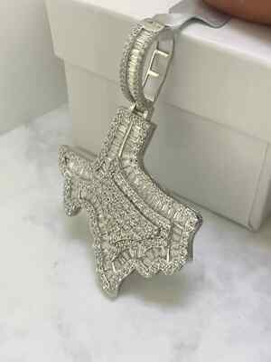 925 Sterlingsilber Texas Karte Anhänger Charm schwer massiv Texas State Form Plata
