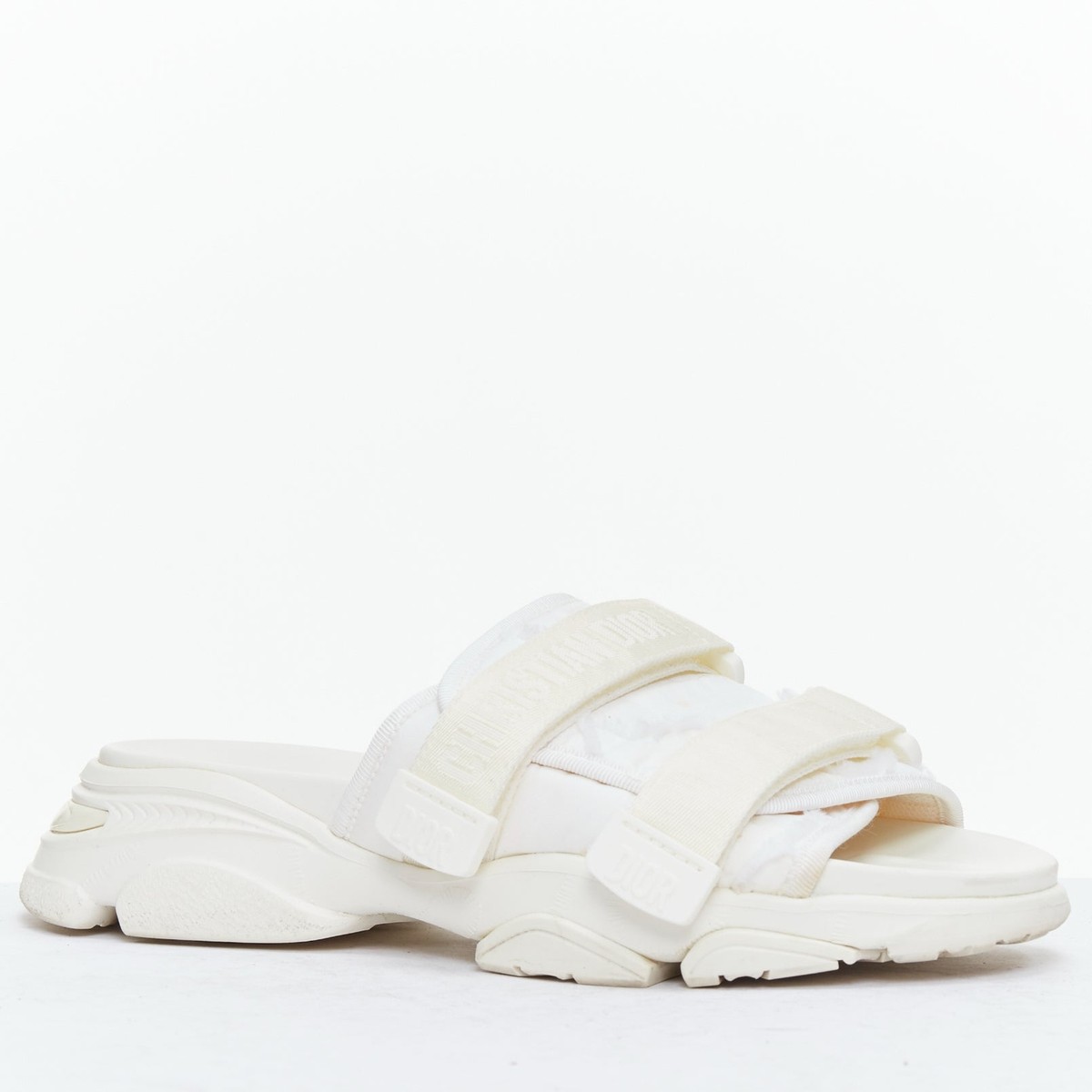 【気取らず大人カジュアル♪】DIOR D-Wander Slide スライド CHRISTIAN DIOR D-Wander cream CD logo chunky technical