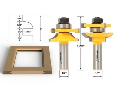 Download Yonico 12238 Rail and Stile Router Bits with Matched 2 Bit Quarter-round 1/2-Inc 765573825251 | eBay