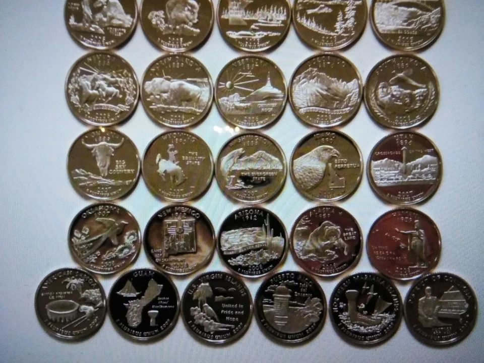 1999-2009 P&D  US STATE QUARTERS- COMPLETE BU UNC SET-112 COINS - Image 3 of 4