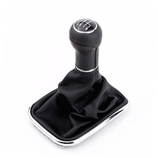 TM Car Cover New 5 Speed Gear Shift Knob Gaitor Boot Black PU Leather for VW