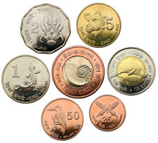 ANDAMAN & NICOBAR ISLANDS SET OF 7 COINS 25 PAISE – 20 RUPEES 2011  WILDLIFE UNC