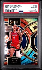 2024 Select WNBA Shakira Austin Tie Dye Prizm Premier /25 SSP PSA 10 Gem Mint