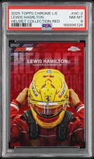 PSA 2025 Topps Chrome F1 Lewis Hamilton Helmet Collection Logofractor 5/5 RED