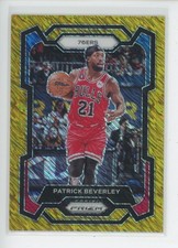 PATRICK BEVERLEY 2023-24 PANINI PRIZM #268 GOLD SHIMMER /10 PARALLEL SP BULLS