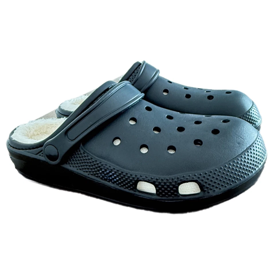 Women and Men Fur Lined Clogs Warm Slippers Slip on Mules with Plush Faux shoes - Image 4 of 4