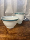Pyrex Milk Glass Cream & Sugar Bowl Set Vintage 1970's