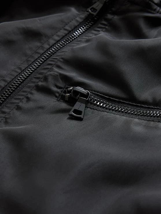 John Varvatos Men's Ryan Racer Jacket Black, Size 48 image 2