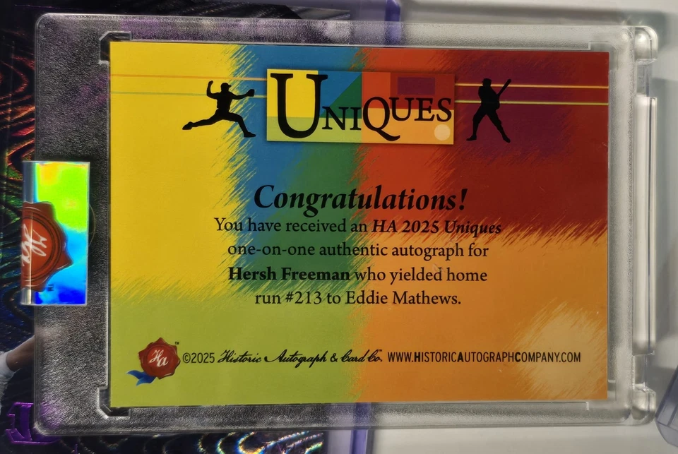 HERSH FREEMAN 1952-1958 CUT SIGNATURE 1/1 Uniques 2025 Historic Autographs - Image 2 of 2