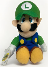 Vintage Nintendo 64 Luigi Beanbag Plush Doll + Hang & Tush Tag (BD&A, 1997)