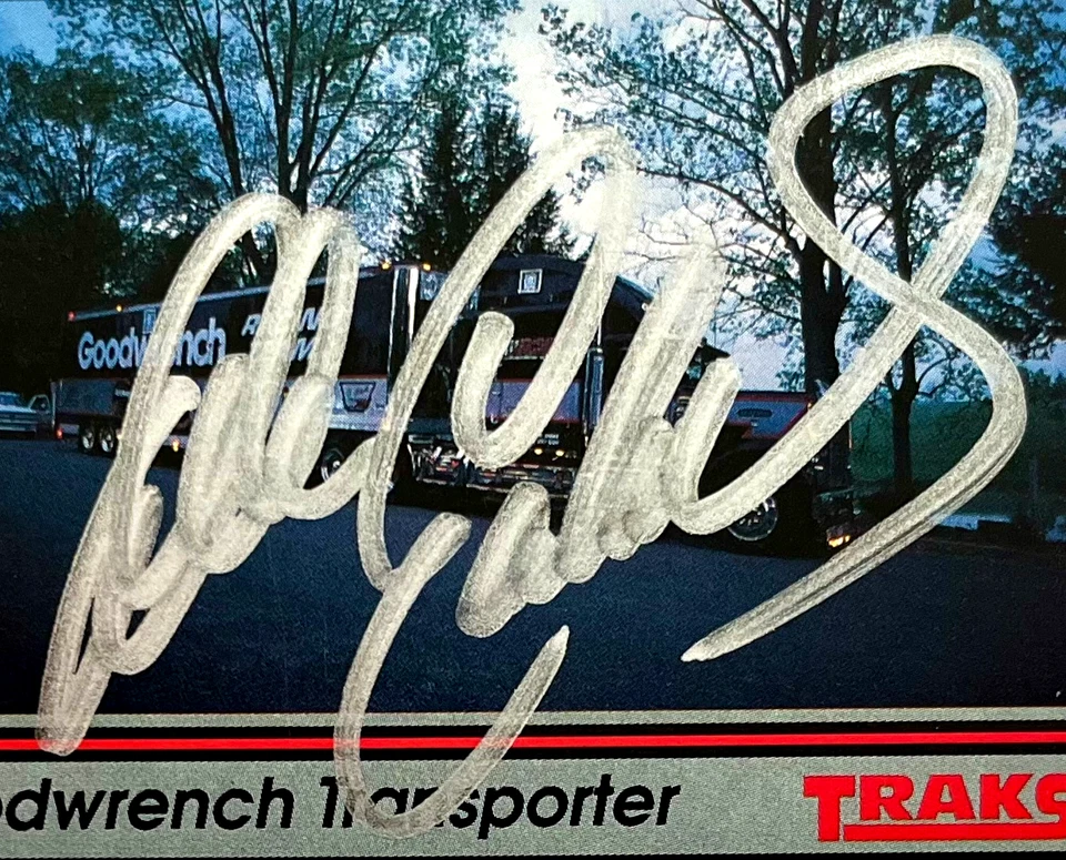Dale Earnhardt NASCAR 1991 Traks #193 Goodwrench Transporter Autographed Signed - Image 2 of 4