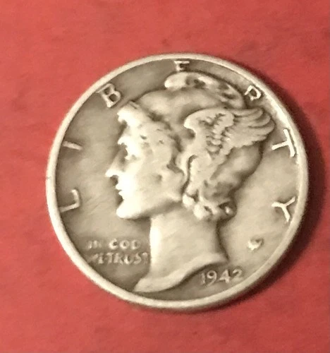 New Listing1942 MERCURY DIME *90% SILVER, Circulated Coin, (Free Shipping )