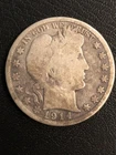 1914-P Barber Half Dollar