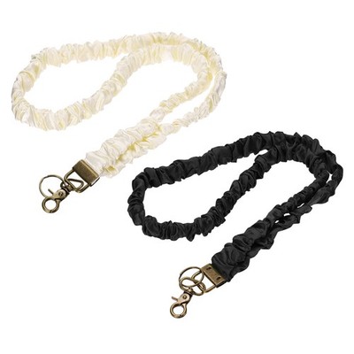 Für Scrunchie Lehrer Lanyards, 2er Pack ID Halter, Schwarz/Weiß