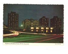 Stevenson Residence Center WSU by sunset, Washington State UNIV VTG postcard Unp