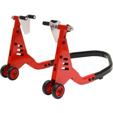 Black Pro Range B5396 Adjustable Oval Tube Front Paddock Stand Motorcycle Bike