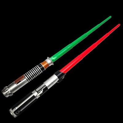 2x Hasbro Build-A-Blade Lichtschwert Paar Luke Green + Vader Red 2013 sehr guter Zustand gebraucht