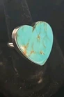 Vintage 925 Heart Shaped Turquoise Ring