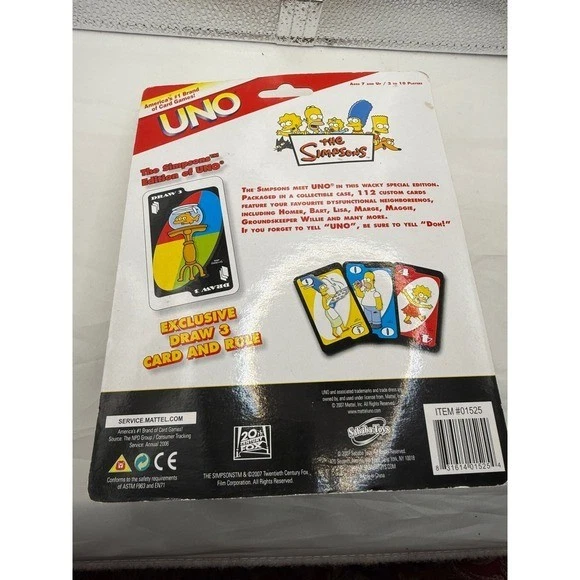 Juego de Cartas UNO Edición Los Simpson Completo Coleccionable Edición Homero Foto 2 de 2