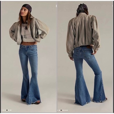Free People We The Free Emre Low Rise Flare Jeans NWT Bell Bottom $98 Size 27