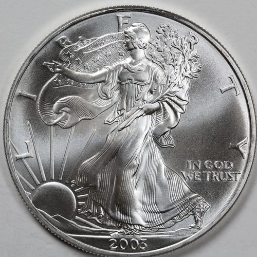 2003 American Silver Eagle (BU) - AUTHENTIC - In a Capsule to Protect It!